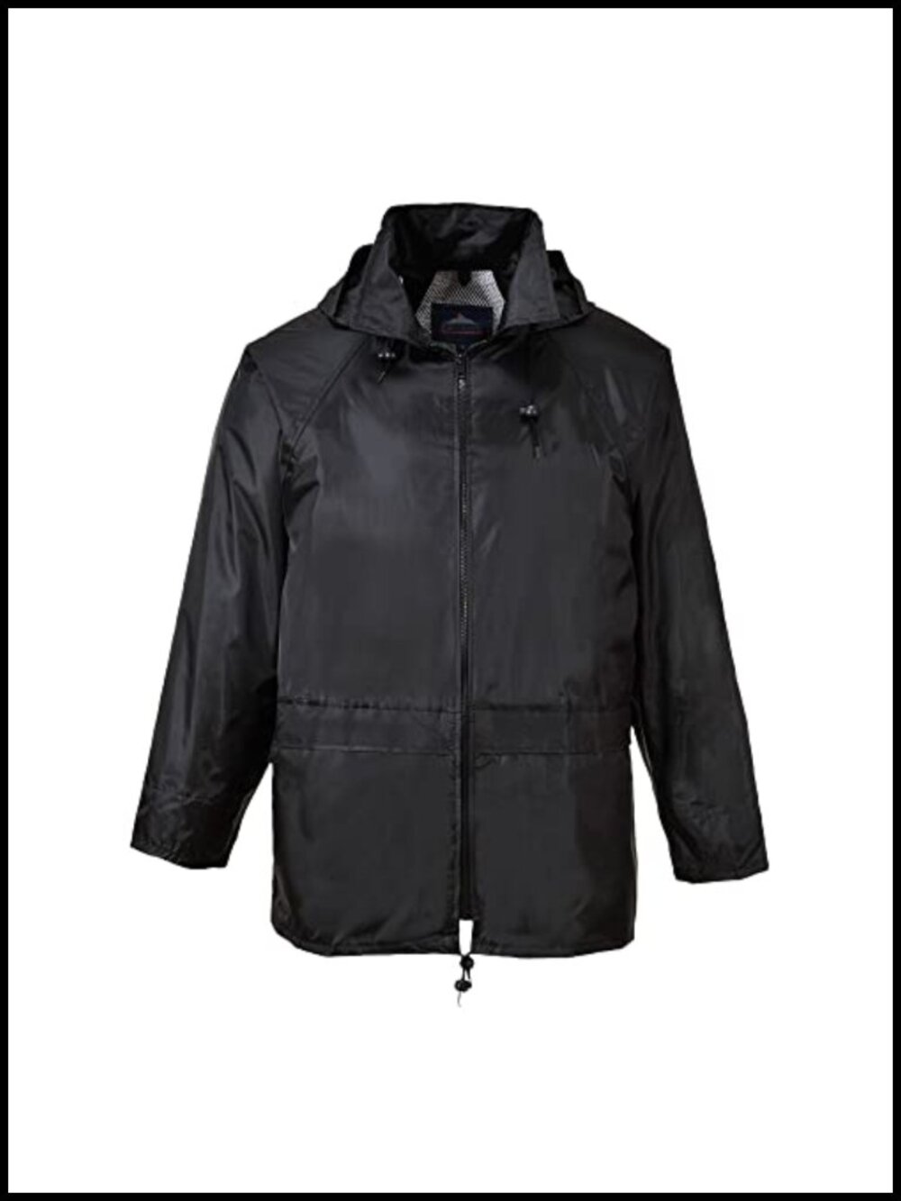 Waterproof Rain Jacket Pack Away Hood Sealed Seams 4XL